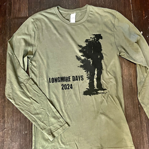 Olive green Longmire Days 2024 long sleeve t-shirt