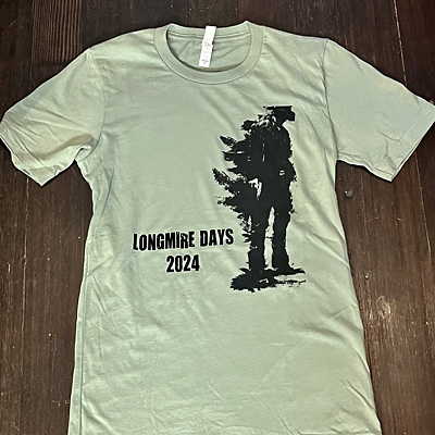 Sage green Longmire Days 2024 short sleeve t-shirt